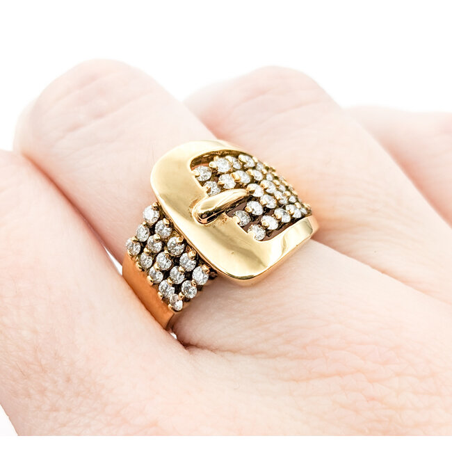 Ring .83ctw Round Diamond 18ky Sz7 620070043