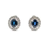  Earrings 2.52ctw Oval Sapphire .65ctw Diamond 14kw 620070003