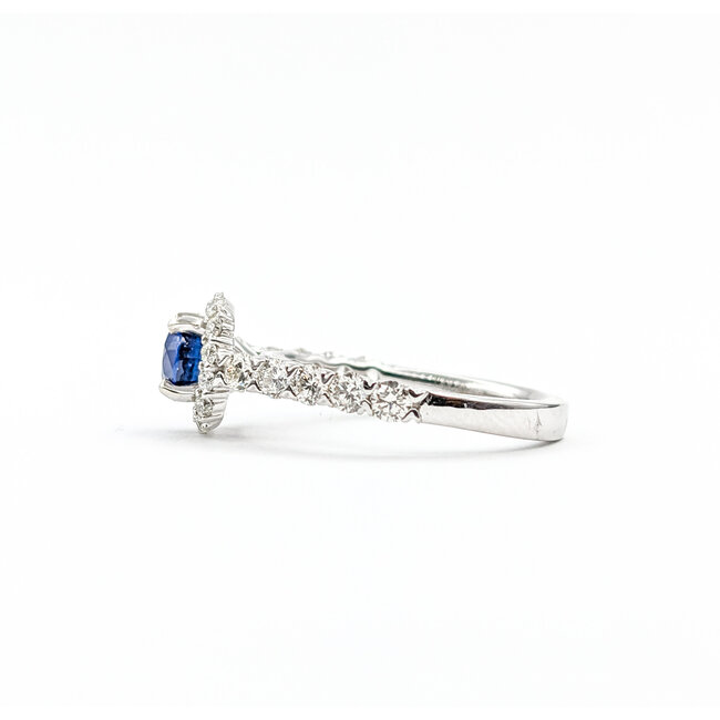 Ring .84ctw Diamonds 1.10ct Sapphire 14kw Sz7 123040043