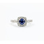 Ring .84ctw Diamonds 1.10ct Sapphire 14kw Sz7 123040043
