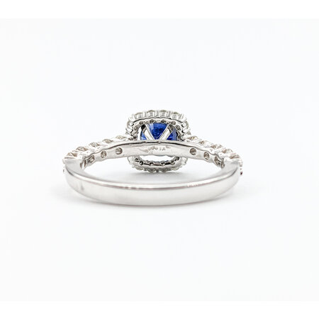 Ring .84ctw Diamonds 1.10ct Sapphire 14kw Sz7 123040043