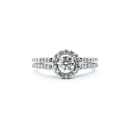 Ring .25ct Round Diamond .21ctw Diamonds 14kw Sz4.5 223110069