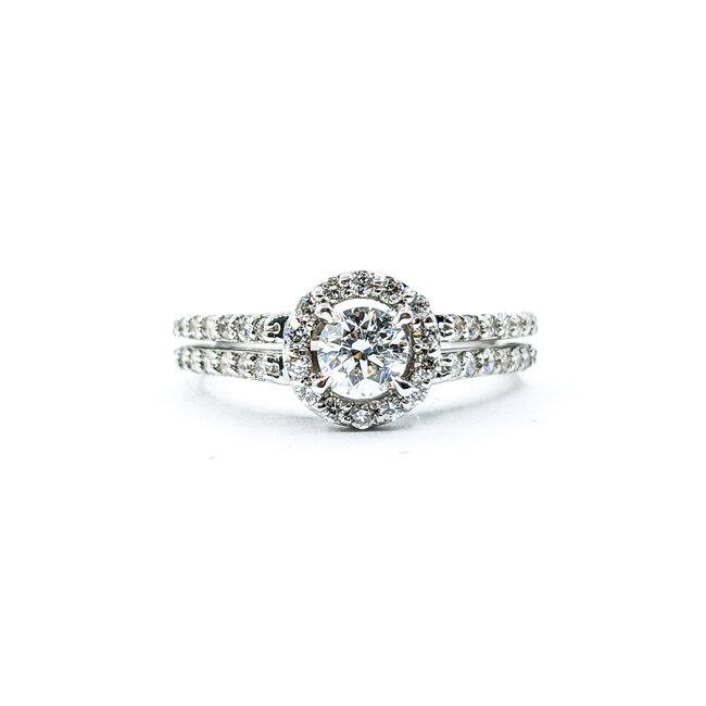 Ring .25ct Round Diamond .21ctw Diamonds 14kw Sz4.5 223110069