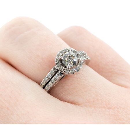 Ring .25ct Round Diamond .21ctw Diamonds 14kw Sz4.5 223110069