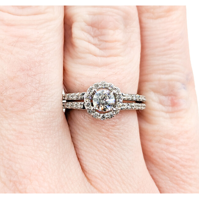 Ring .25ct Round Diamond .21ctw Diamonds 14kw Sz4.5 223110069