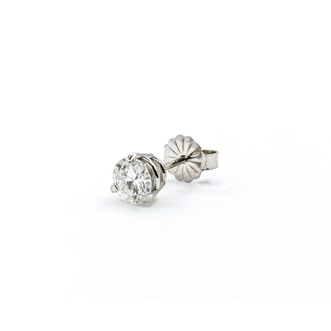 Earring Single Stud .50ct Round Diamond 14kw 5mm 223050004