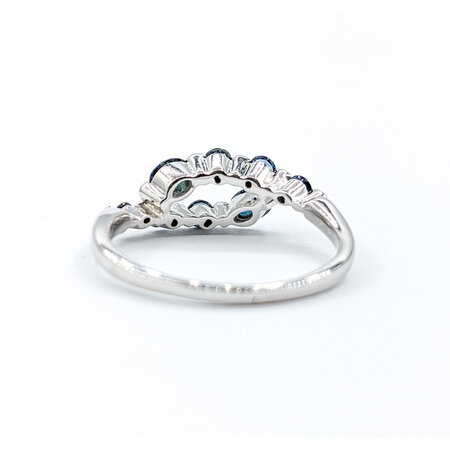 Ring .07ctw Round Diamonds .75ctw Sapphires 14kw Sz8.5 224010012