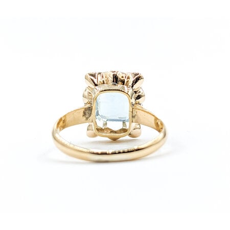 Ring Vintage 1.75ct Emerald Cut Aquamarine 18ky Sz5.75 224010040
