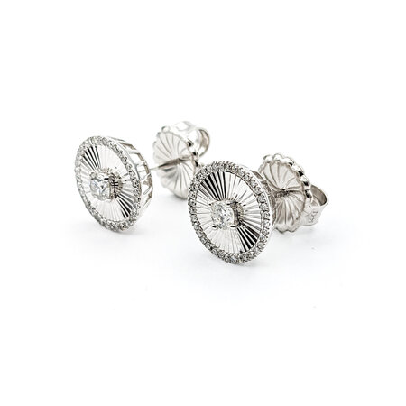 Earrings Vintage .50ctw Round Diamonds 14kw 11.5mm 224010036