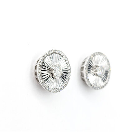 Earrings Vintage .50ctw Round Diamonds 14kw 11.5mm 224010036