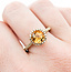 Ring Effy .33ctw Round Diamonds 1.20ct Citrine 14ky Sz7 224010039