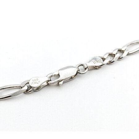Necklace Figaro Link 4.6mm Sterling 20'' 123120146