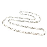  Necklace Figaro Link 4.3mm Sterling 24'' 123120139