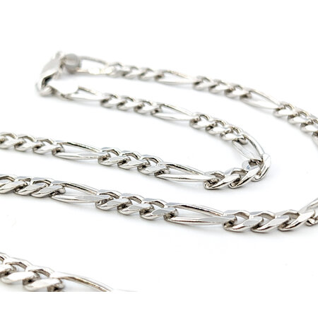 Necklace Figaro Link 4.3mm Sterling 24'' 123120139