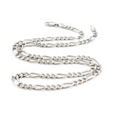  Necklace Figaro Link 4.5mm Sterling 20'' 123120144