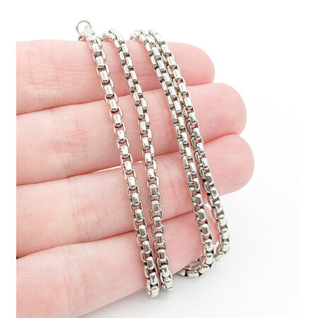 Necklace Box Link 2.7mm Sterling 22'' 123120137