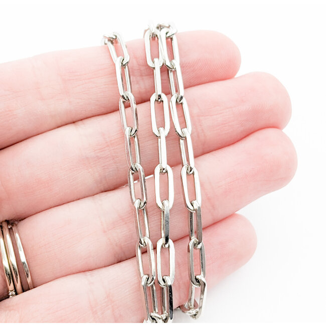 Necklace Paperclip Link 3.6mm Sterling 16'' 123120156