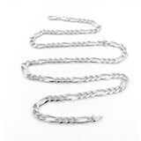  Necklace Figaro Link 5.4mm Sterling 24'' 123120143