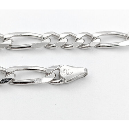Necklace Figaro Link 5.4mm Sterling 24'' 123120143