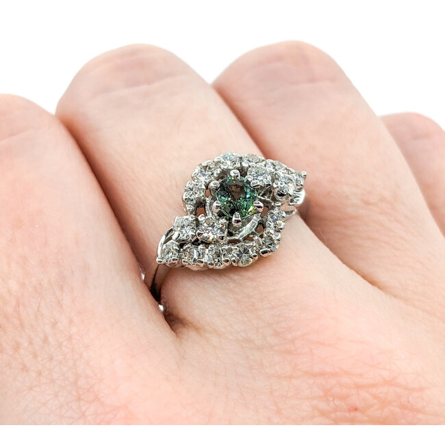 Ring .90ctw Diamonds .42ct Alexandrite 14kw Sz7 122080157