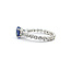 Ring Ritani .50ctw Round Diamonds 7mm Sapphire Platinum Sz5 221110029