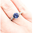Ring Ritani .50ctw Round Diamonds 7mm Sapphire Platinum Sz5 221110029