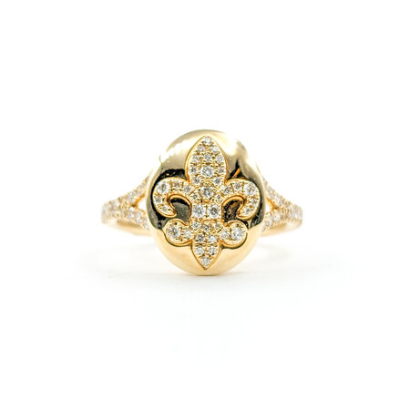 Ring Fleur-De-Lis .40ctw Diamonds 14ky Sz7 123060122