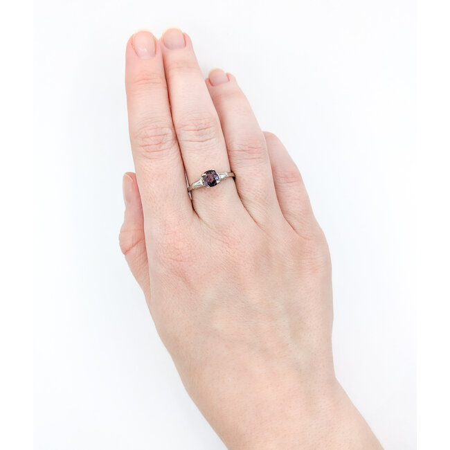 Ring .45ctw Diamonds 1.05ct Violet Spinel 14ky Sz6.5 123110005