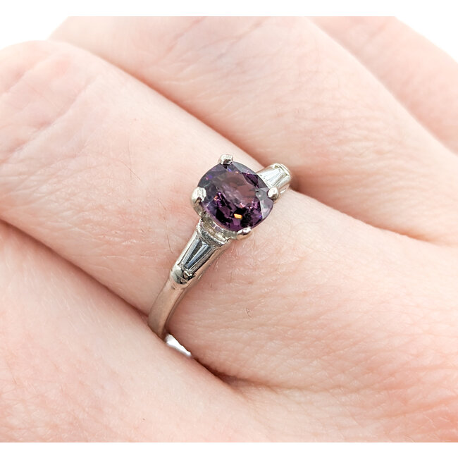 Ring .45ctw Diamonds 1.05ct Violet Spinel 14ky Sz6.5 123110005