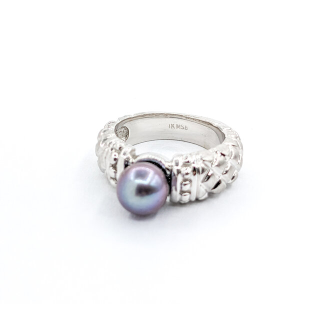 Ring 7.3mm Tahitian Pearl 14kw Sz5.75 224010010