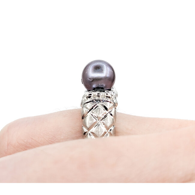 Ring 7.3mm Tahitian Pearl 14kw Sz5.75 224010010