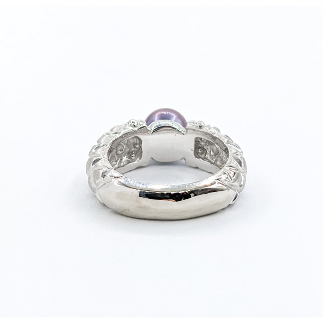 Ring 7.3mm Tahitian Pearl 14kw Sz5.75 224010010
