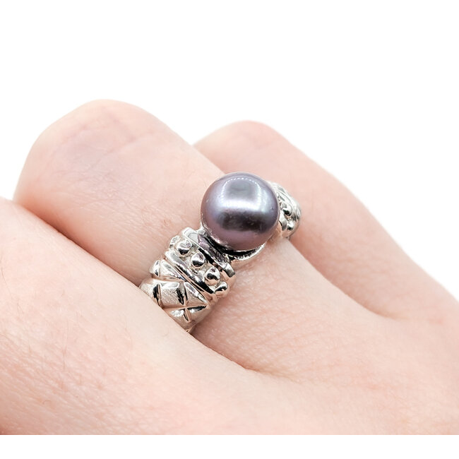 Ring 7.3mm Tahitian Pearl 14kw Sz5.75 224010010