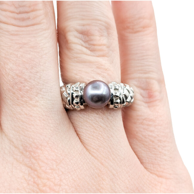 Ring 7.3mm Tahitian Pearl 14kw Sz5.75 224010010