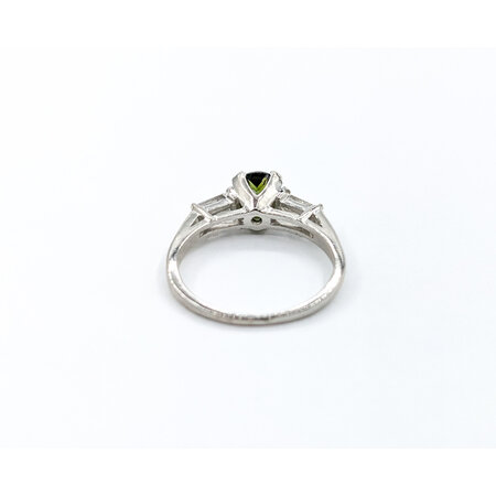 Ring .16ctw Diamonds .82ct Tourmaline 950 Sz7 120090080