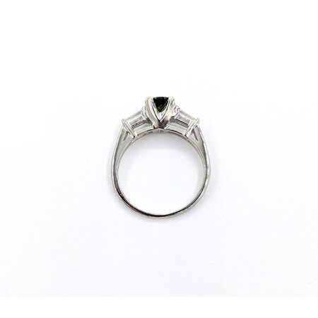 Ring .16ctw Diamonds .82ct Tourmaline 950 Sz7 120090080