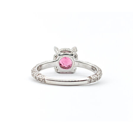 Ring .75ctw Diamonds .78ct Pink Tourmaline 14kw Sz6.25 121030069