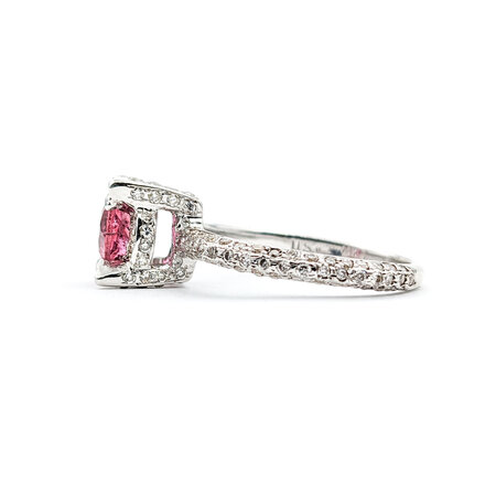 Ring .75ctw Diamonds .78ct Pink Tourmaline 14kw Sz6.25 121030069