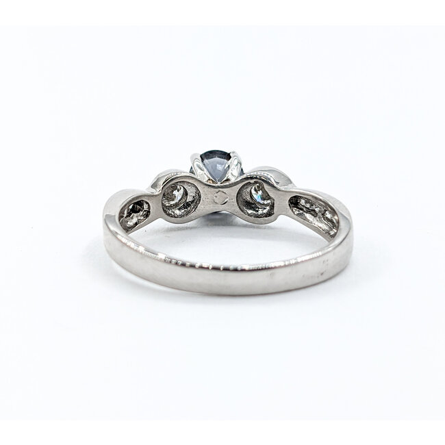 Ring .33ctw Diamonds .86ct Grey Spinel 14kw Sz7.5 123110024