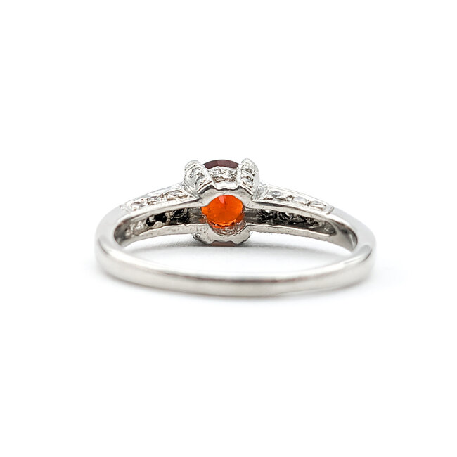 Ring Tacori .25ctw Diamonds 1.16ct Garnet 950pt Sz6.5 123040060