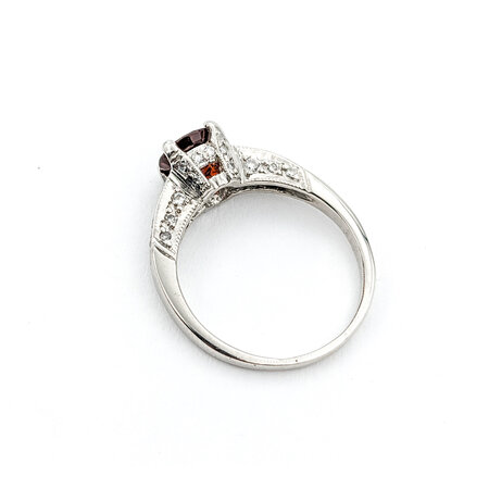 Ring Tacori .25ctw Diamonds 1.16ct Garnet 950pt Sz6.5 123040060