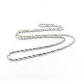  Necklace Rope Link 14kw 20" 2.1mm 9.24g 124012502
