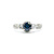 Ring .61ctw Round Diamonds .77ct Sapphire Platinum Sz6.5 221110074