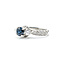 Ring .61ctw Round Diamonds .77ct Sapphire Platinum Sz6.5 221110074
