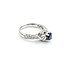 Ring .61ctw Round Diamonds .77ct Sapphire Platinum Sz6.5 221110074