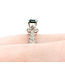 Ring .61ctw Round Diamonds .77ct Sapphire Platinum Sz6.5 221110074