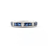 Ring .17ctw Diamonds 1.04ctw Sapphires 900pt Sz6 122110010