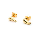  Earrings Stud Petite Horn 8x3.3mm 14ky 124014303