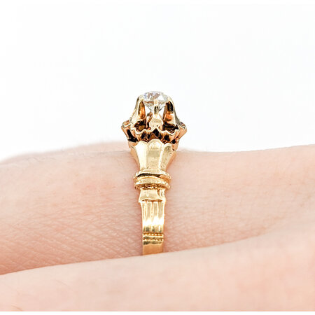 Ring Engagement .16ct Mine Cut Diamonds 14ky sz8.5 124010752