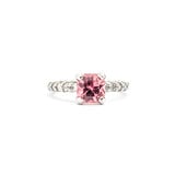  Ring Eternity .60ctw Diamonds 1.17ct Pink Tourmaline 14kw Sz6 123040034